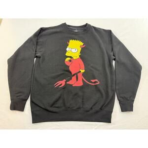 Vintage 90s Bart Simpson Devil Sweatshirt The Simpsons Graphic Est Size Small